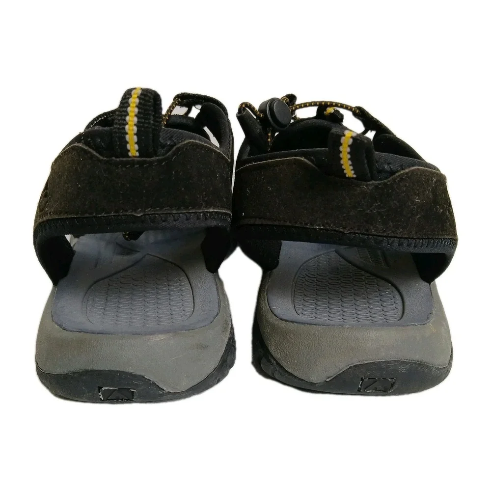 AIRWALK Men's SIZE 9.5‎ Black & Yellow Hiking, Walking, Summer Sandels #1522